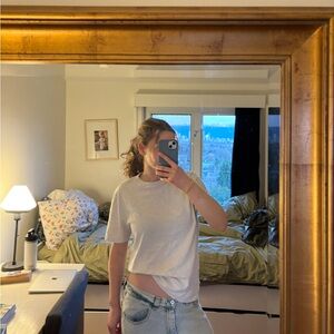 TNA Light Gray Oversized Tee